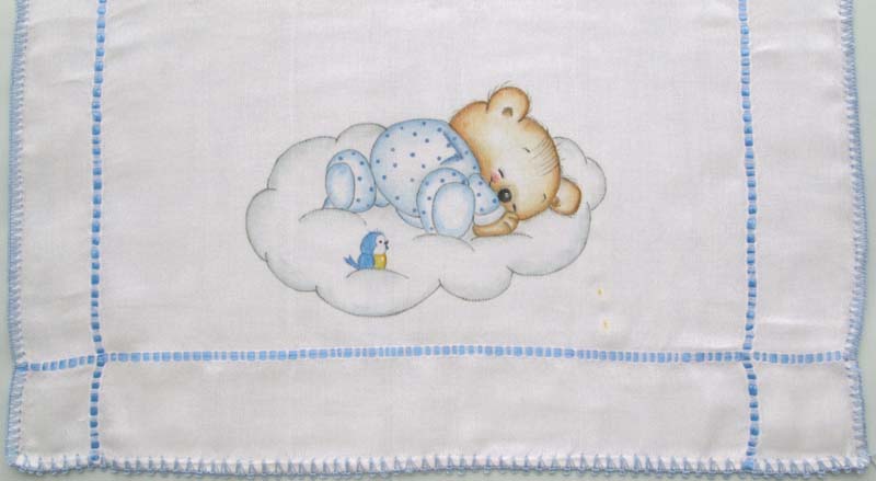 pintura em tecido Ursinho na nuvem